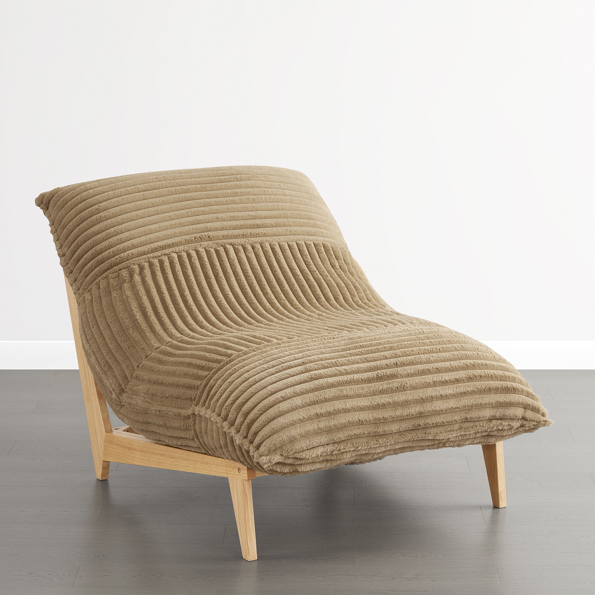 Spruce & Spring Oversized Cloud Accent Chair, Upholstered Lounge Chair with Deep Seat and Plush Cushions, Brown Faux Fur