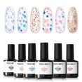 thumbnail image 1 of Set de esmaltes de uñas en gel con purpurina Modelones, 6 colores, con adorno, 1 of 9