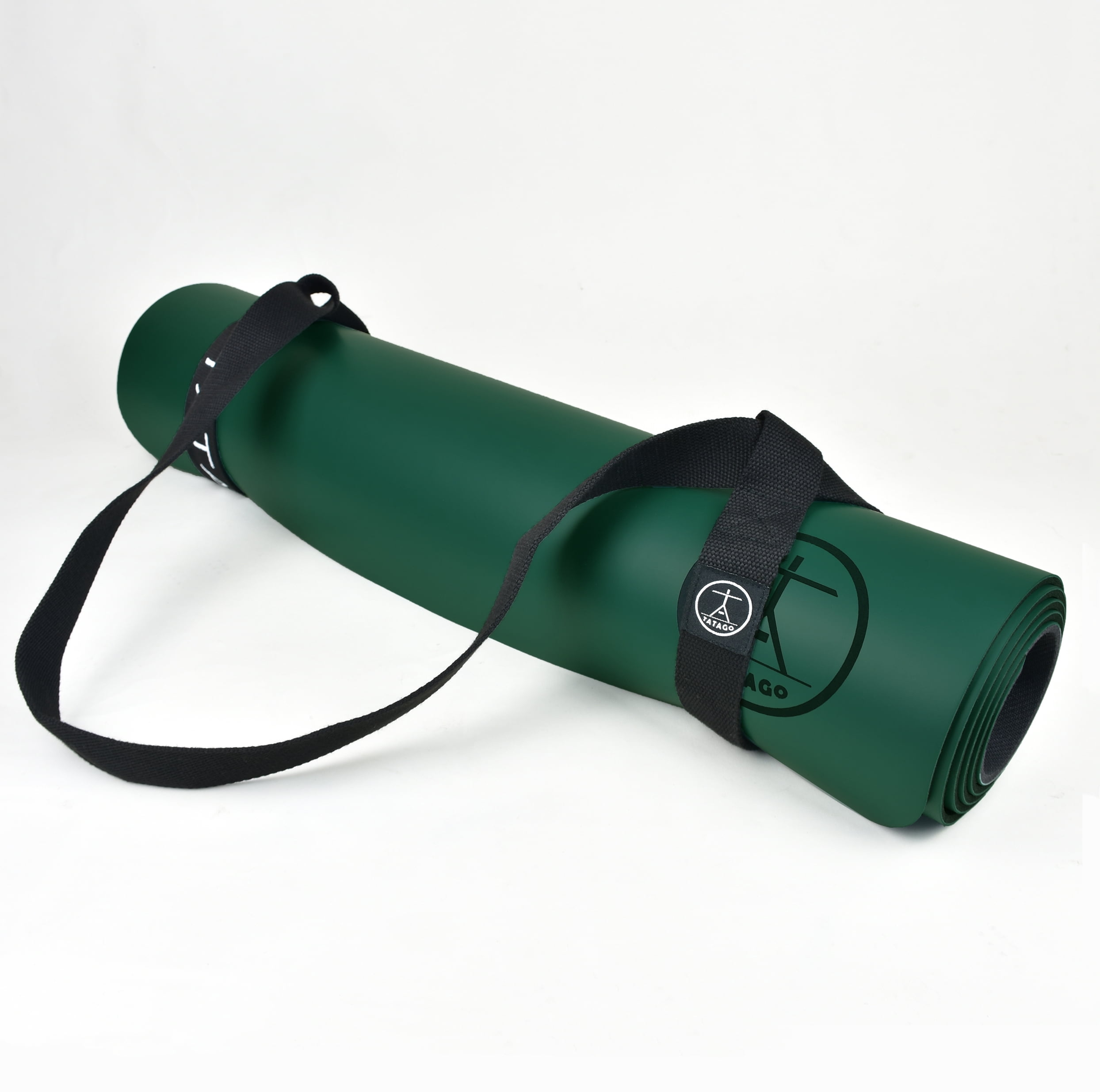Tatago Hot Yoga Mat Non Slip Professional Grade Natural Rubber Pliates Mat for Hot and Sweaty Classes. Includes Yoga Strap