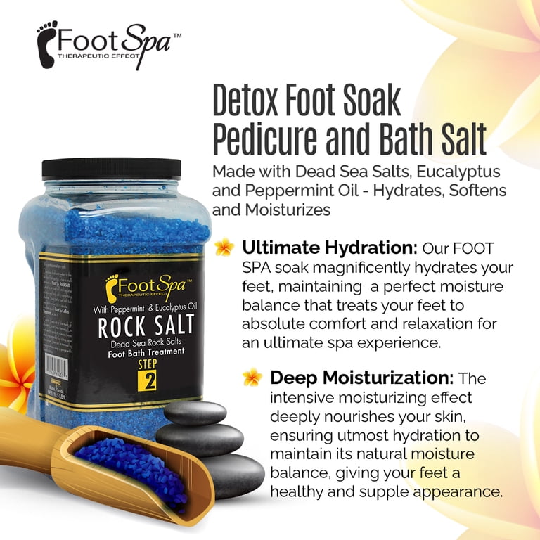 tobacco foot soak FOOTSPA - Detox Foot Soak Pedicure and Bath Salt, 128 Oz - Made with Dead  Sea Salts, Eucalyptus and Peppermint Oil