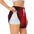 thumbnail image 3 of Lsque Spiders On The Web And Space Printed Women's Running Shorts with Liner Pockets,Elastic Quick Dry Workout Athletic Gym Yoga Shorts,Womens High Waist Shorts-Large, 3 of 9