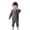 Grey, variant on Toddler Girls Boys Rompers Long Sleeve Baby Spring autumn Wool Knitted Dress With Ribbed Elastic Waistband And Hood For Crawling Jumpsuit Cute Outfits 3-6 Months