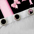 thumbnail image 4 of Feelyou Pink Initial T Letter Curtains Pack of 2 (42x84 Each), Princess Cartoon Ribbon Curtains Blackout, Fashion Buffalo Bowknot Bedroom Curtains, Living Room Curtains Decor, 4 of 6