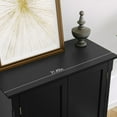 thumbnail image 3 of HLR 31.5'' Large Sideboard Buffet Cabinet with Storage, 2 Doors Modern Credenza Table for Living Room, Black, 3 of 15