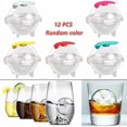 thumbnail image 2 of 12 Pieces Ice Ball Mold Set Cube Shape for Giant Round Ice Cubes for Whiskey, Cocktails, Juice, Candy, Jelly, Summer Drink, Cold Non-Alcoholic DrinksR, 2 of 5