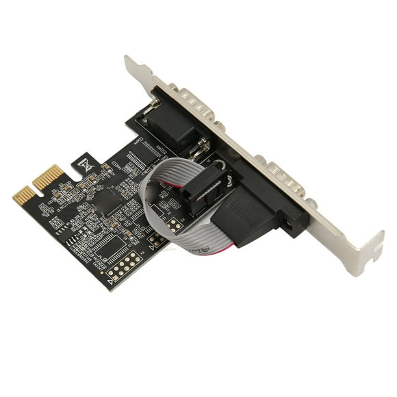 PCIE Serial DB9 Port Card, Multi System Support PCB Seamless Connection 2 Port Widely PCI Express RS 232 DB9 Serial Port Card For POS System
