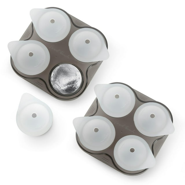 Juego de bandejas para bolas de hielo Final Touch de 1.5 pulgadas de fusión lenta sin BPA