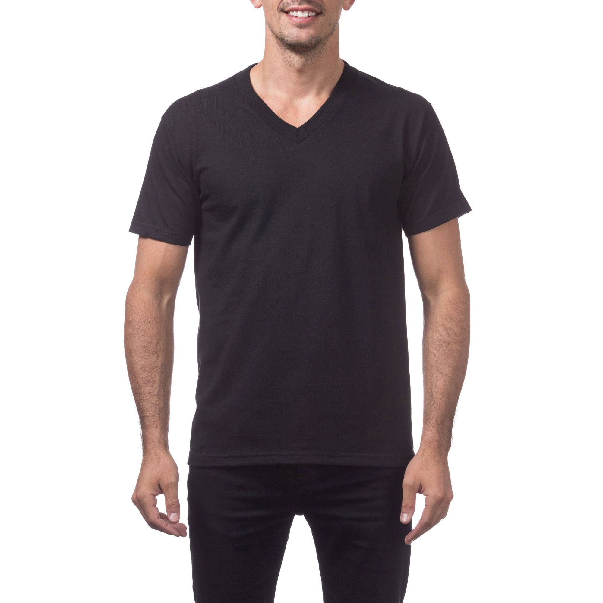 black v neck t shirts walmart