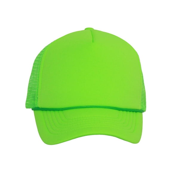 Structured Neon Trucker Mesh Hat- Neon Green