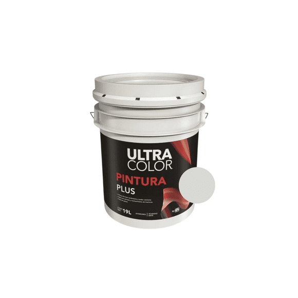 Cubeta De Pintura Vinilica Acrilica Lavable 19 Litros - Color Gris