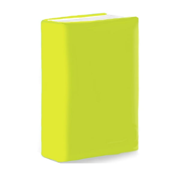 Stretchable Book Cover Yellow, Fits Most Hardcover Books up to 8" x 10" inches, Washable and Reusable, 1-Count
