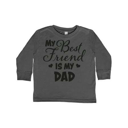 

Inktastic My Best Friend is My Dad with Hearts Gift Toddler Boy or Toddler Girl Long Sleeve T-Shirt