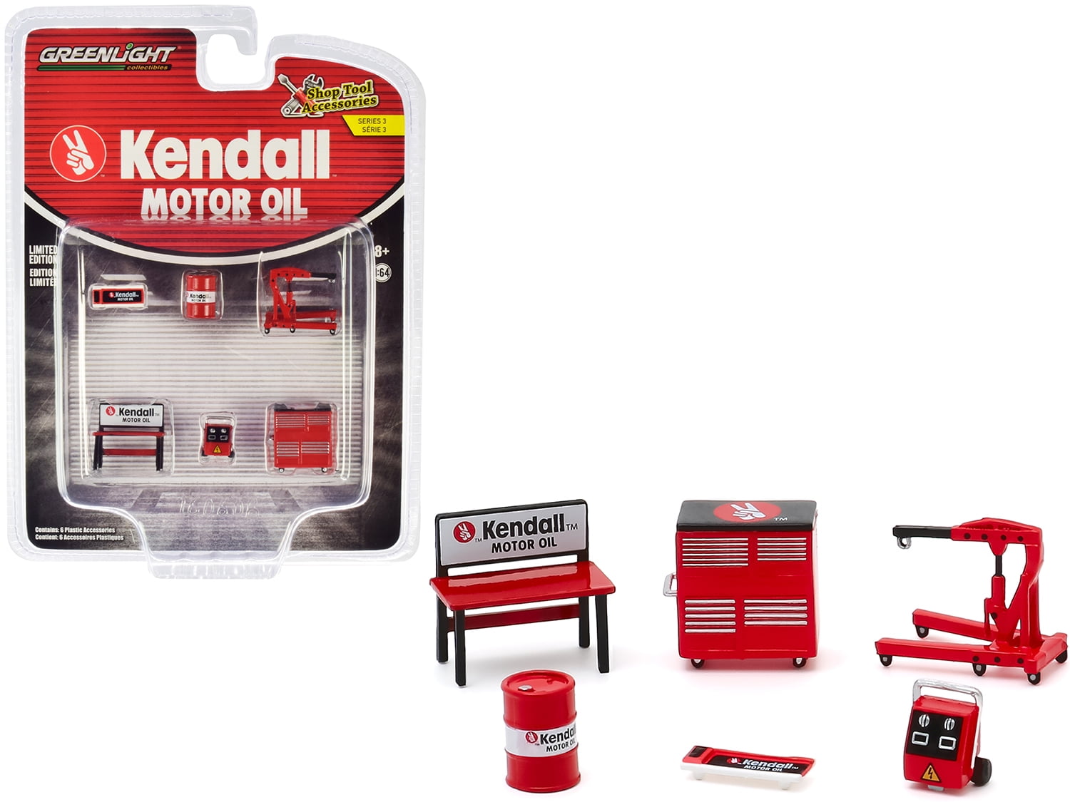 "Kendall Motor Oil" 6 piece Shop Tools Set Tool Accessories