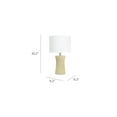 thumbnail image 3 of HomeStock Modern Minimalism Ceramic Hourglass Table Lamp Beige, Hourglass-Shaped Ceramic Base with White Fabric Shade, 60W Bulb, 5' Cord, Ideal for Living Spaces, 3 of 9