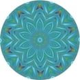 thumbnail image 1 of Ahgly Company Indoor Square Patterned Deep-Sea Green Area Rugs, 3' Square, 1 of 6