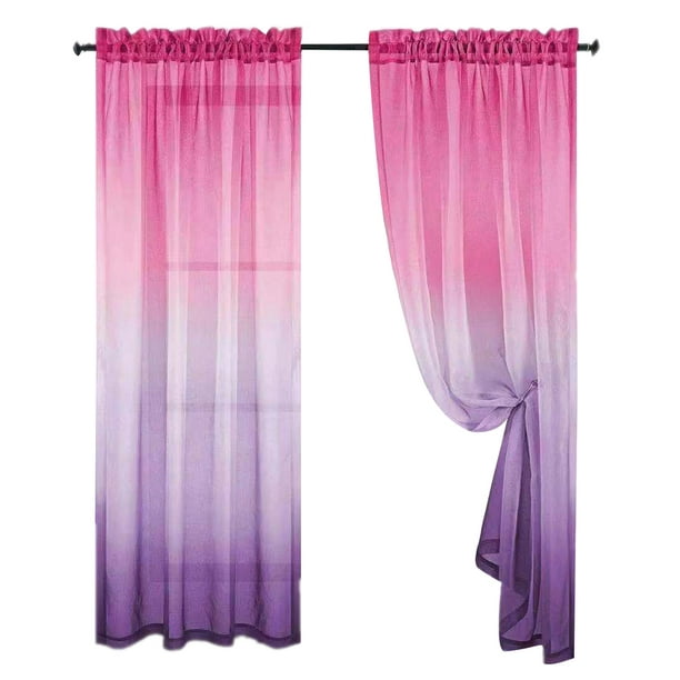 Coutexyi Grant Color Semi Sheer, Bright Colored Sheer Curtains