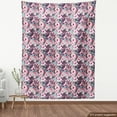 thumbnail image 4 of Ambesonne Floral Fabric by the Yard Upholstery, Exotic Hibiscus Flowers Art, 3 Yards, Pink Plum and Pale Blue, 4 of 5