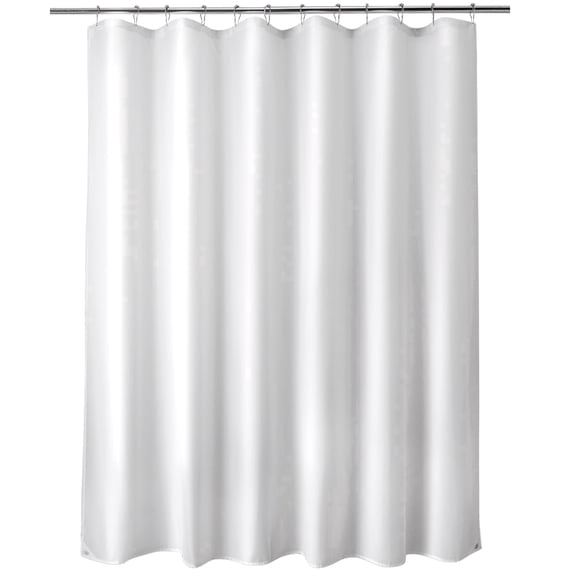Bathway Waterproof Fabric Shower Curtain Liner Washable, Cloth Shower Liner with Magnets, White Shower Liner Soft Fabric, Lightweight Shower Curtain Liner, 70x72 Inches