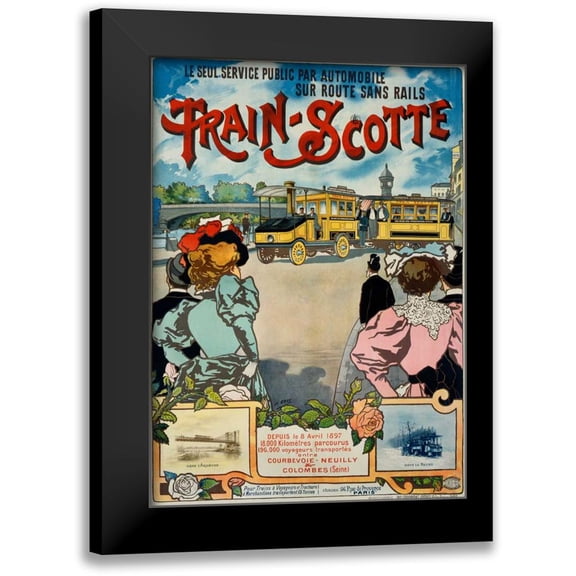 Gray, H. 11x14 Black Modern Framed Museum Art Print Titled - Train-Scotte