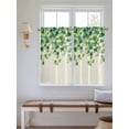thumbnail image 2 of Country Leaves Bathroom Window Curtain, Spring Green Leaf Branches Vine Botanical Light Filtering Coffee Kitchen Curtains, Bedroom Living Room Curtains 2 Panel 84"x54", 2 of 6