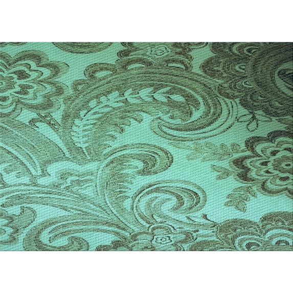 Ahgly Company Indoor Rectangle Patterned MediumTurquoise Green Area Rugs, 4' x 6'