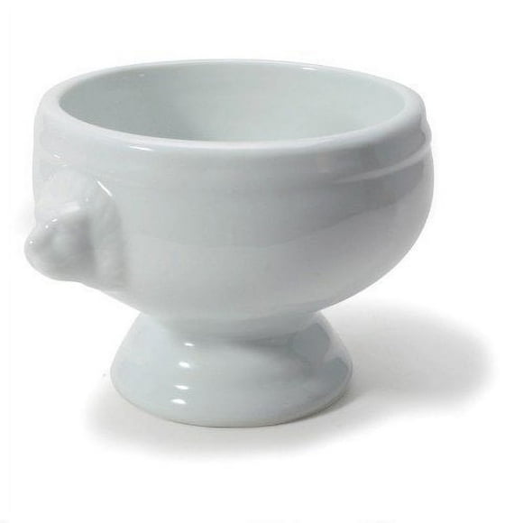 BIA cordon Bleu Bols à Soupe en Porcelaine Tête de Lion Individuelle Capacité de 14 Onces, Blanc, Ensemble de 4