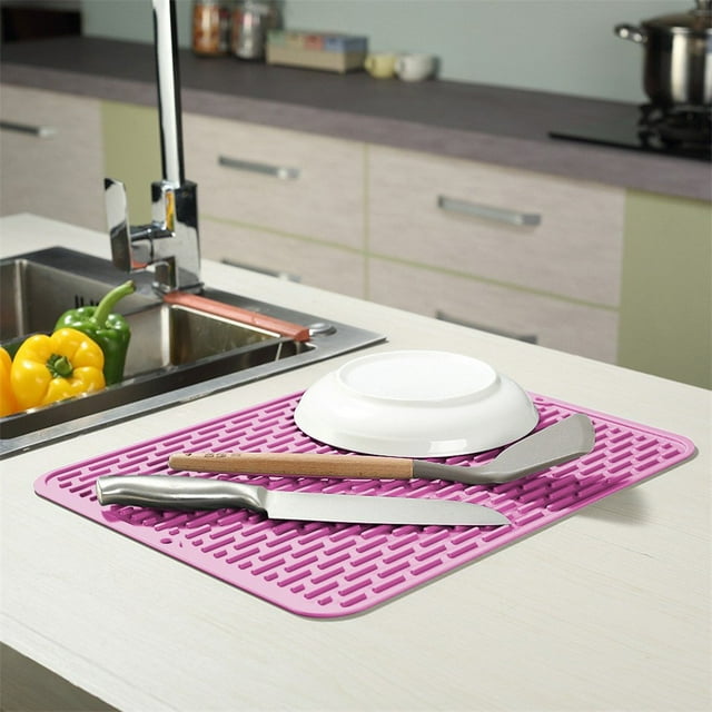AMERTEER Silicone Draining Mat Multi-function Water-proof Cup Saucer Tableware Dish Water Filter Pad