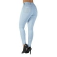 thumbnail image 4 of Fashion2Love Women's Juniors/Plus Size Colombian Design Butt Lift Push Up Mid Waist Skinny Jeans, 4 of 10