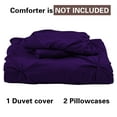 thumbnail image 3 of BedDecor 600 TC 3 Piece Pinch Pleated(Purple,Oversize King) 100% Egyptian Cotton Base Duvet Set, 3 of 5