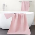 thumbnail image 4 of EUDIDV Soft Towel;Cotton Waffles Set Towel Skin Friendly Gift Waffles Towel Bath Towel Squares Towel Cotton 3 Piece Set;Towels for Bathroom, 4 of 6