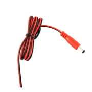 5.5mm/2.1mm DC Power Cord Female DC Adapter Plug Power Connector Cable black & red