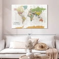 thumbnail image 2 of Elephant Stock My World Travel Map Push Pin V Wall Art - Map Canvas Canvas - 48" x 32", 2 of 4