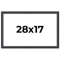 28x17 Frame Black Real Wood Picture Frame Width 1.25 inches | Interior Frame Depth 0.5 inches |