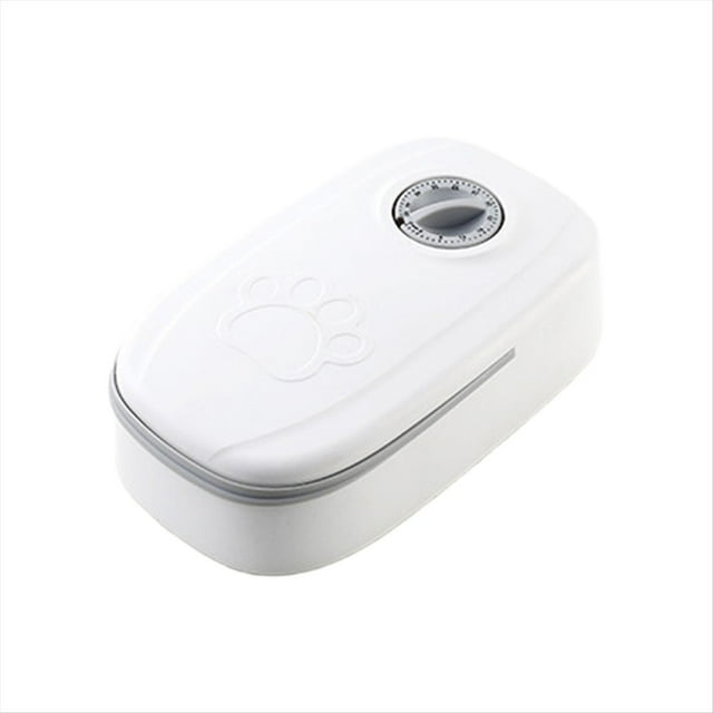 Alimentador Automático con Temporizador para Mascotas, Dispensador Automático Comida para Perros, Dispensador Comida para Gatos, Alimentador para Gatos y Perros, Color Gris
