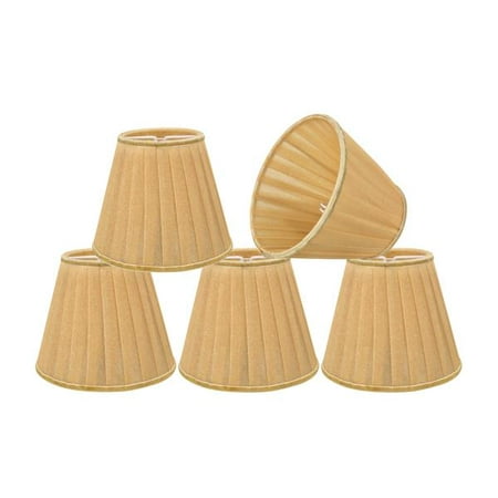 Aspen Creative 33113 5 Small Pleated Empire Shape Chandelier Clip On Aspen Creative 33113 5 Small Pleated Empire Shape Chandelier Clip On Lamp Shade Set Pack Transitional Design In Gold Bottom Width 3 X 4 1