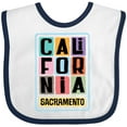 thumbnail image 3 of Inktastic Sacramento California Gifts Boys or Girls Baby Bib, 3 of 4