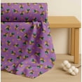 thumbnail image 4 of Soimoi Purple Cotton Cambric Fabric Peach Floral & Pineapple Fruits Decor Fabric Printed Yard 56 Inch Wide, 4 of 7