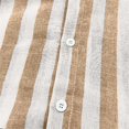 thumbnail image 5 of Women's Striped Button Down Shirt Long Sleeve Casual Blouse Cotton Linen Office Work Tops Loose Fit Fashion Outfit Spring Summer Yellow S, 5 of 7