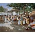 thumbnail image 3 of van Rooijen, Carel 14x12 Black Modern Framed Museum Art Print Titled - Old Market place I, 3 of 5