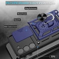 thumbnail image 6 of Compatible with Samsung Galaxy S23 Plus Case,Galaxy S23+ Plus Case with HD Screen Protector with Slide Camera Cover, 360°Rotation Ring Kickstand [Military Grade] Case for Galaxy S23 Plus,Blue, 6 of 15