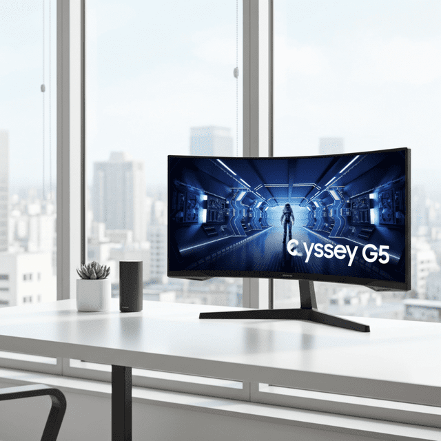 Samsung LC34G55TWWNXZA 34" Odyssey G5 WQHD 165Hz Curved VA LED Gaming Monitor (Factory Refurbished)