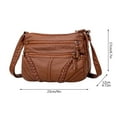 thumbnail image 3 of Women Shoulder Handbag Roomy Multiple Pockets Bag Ladies Crossbody Purse Fashion Tote Medium Cross body Purses Handbags for Women Brown, 3 of 5