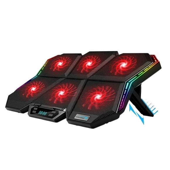Xingzhi Home Office RGB Light Laptop Cooling Stand Notebook Computer Dual USB Adjustable Cooler Bracket Computers Accessories