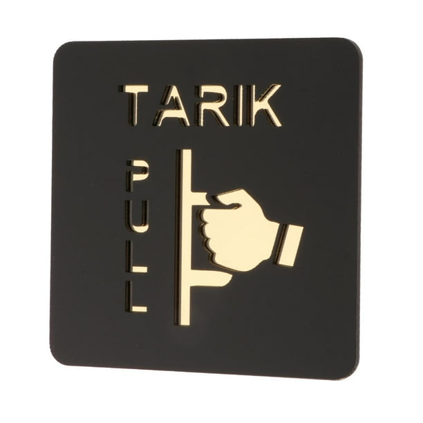 Señal de puerta para empujar y tirar, señal adhesiva para empujar y tirar, señal de baño, señal de entrada para puerta. Estilo A Tarik
