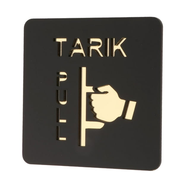 Señales de empujar y tirar para puertas de vidrio, señalización de puerta, símbolo duradero, señal adhesiva de empujar y tirar, señal de puerta, para Estilo A Tarik