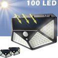 thumbnail image 3 of Para exteriores, lámpara con energía solar, 100 LED luces con sensor de movimiento, jardín, paisaje, luces de pared a prueba de agua Methold HA1047-01*4, 3 of 7