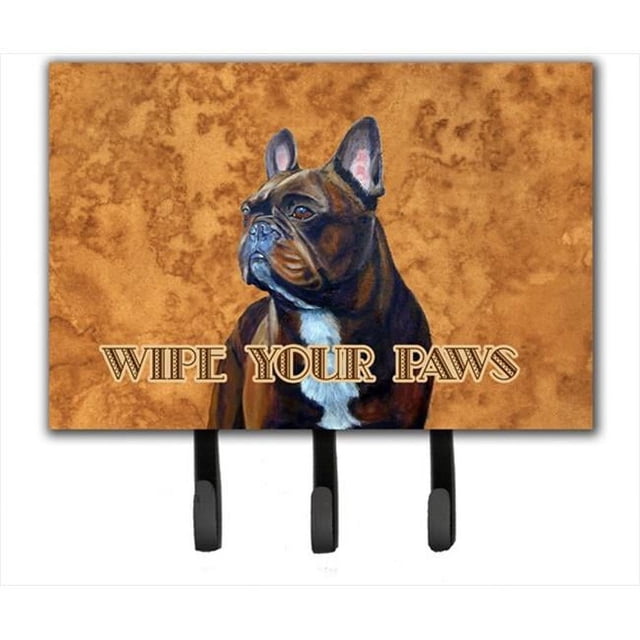 Carolines Treasures LH9455TH68 6 x 9 In. French Bulldog Wipe your Paws Leash or Key Holder