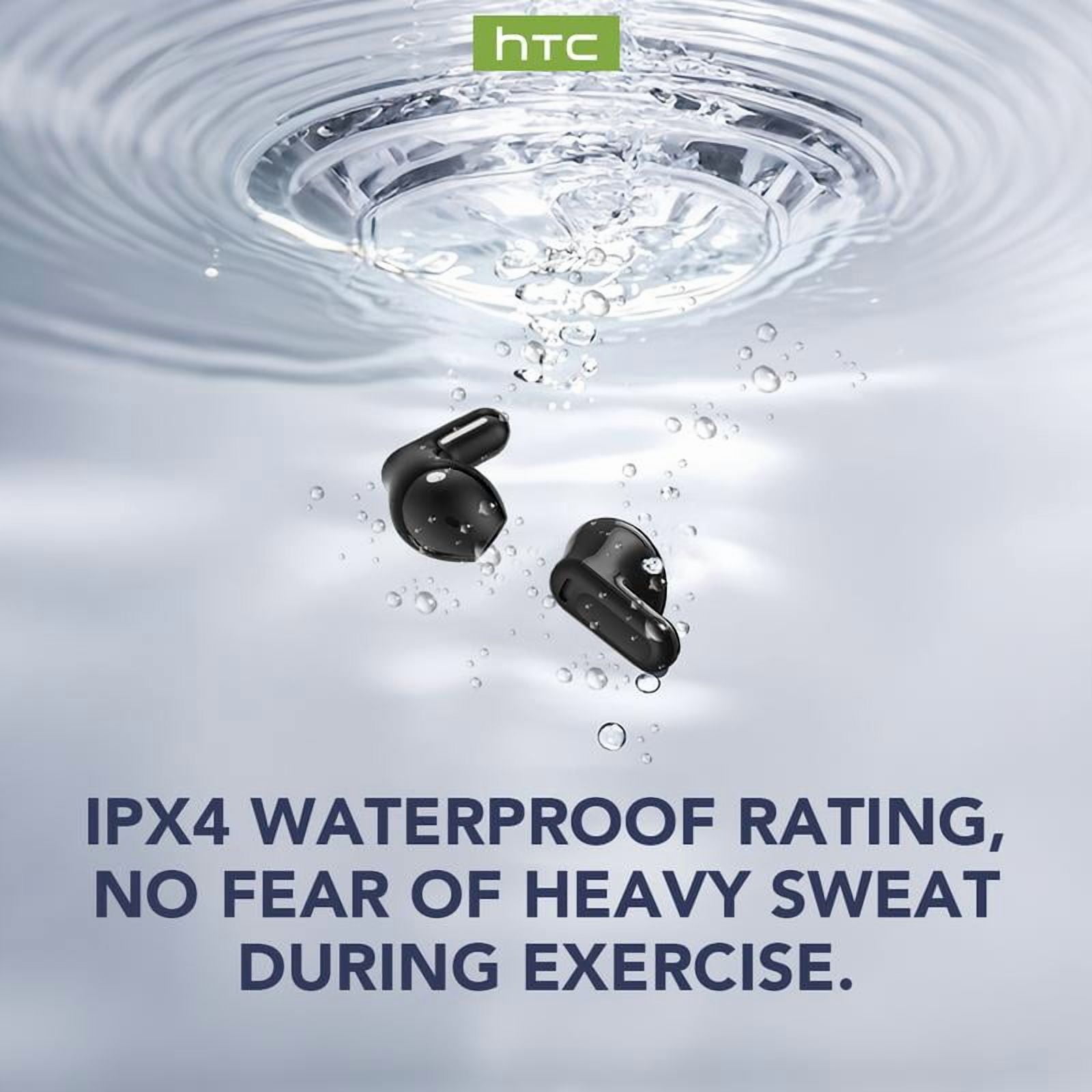 hTC NE20 True Wireless Ear Buds with LCD Screen for Gaming Bluetooth Headphones,Bluetooth 6.0 Touch Control Earphones Built-in Mic In Ear Earbuds