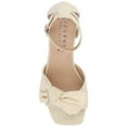 thumbnail image 5 of Journee Womens Zevi Linen Block Heel Dress Sandals, Widths Available, 5 of 9