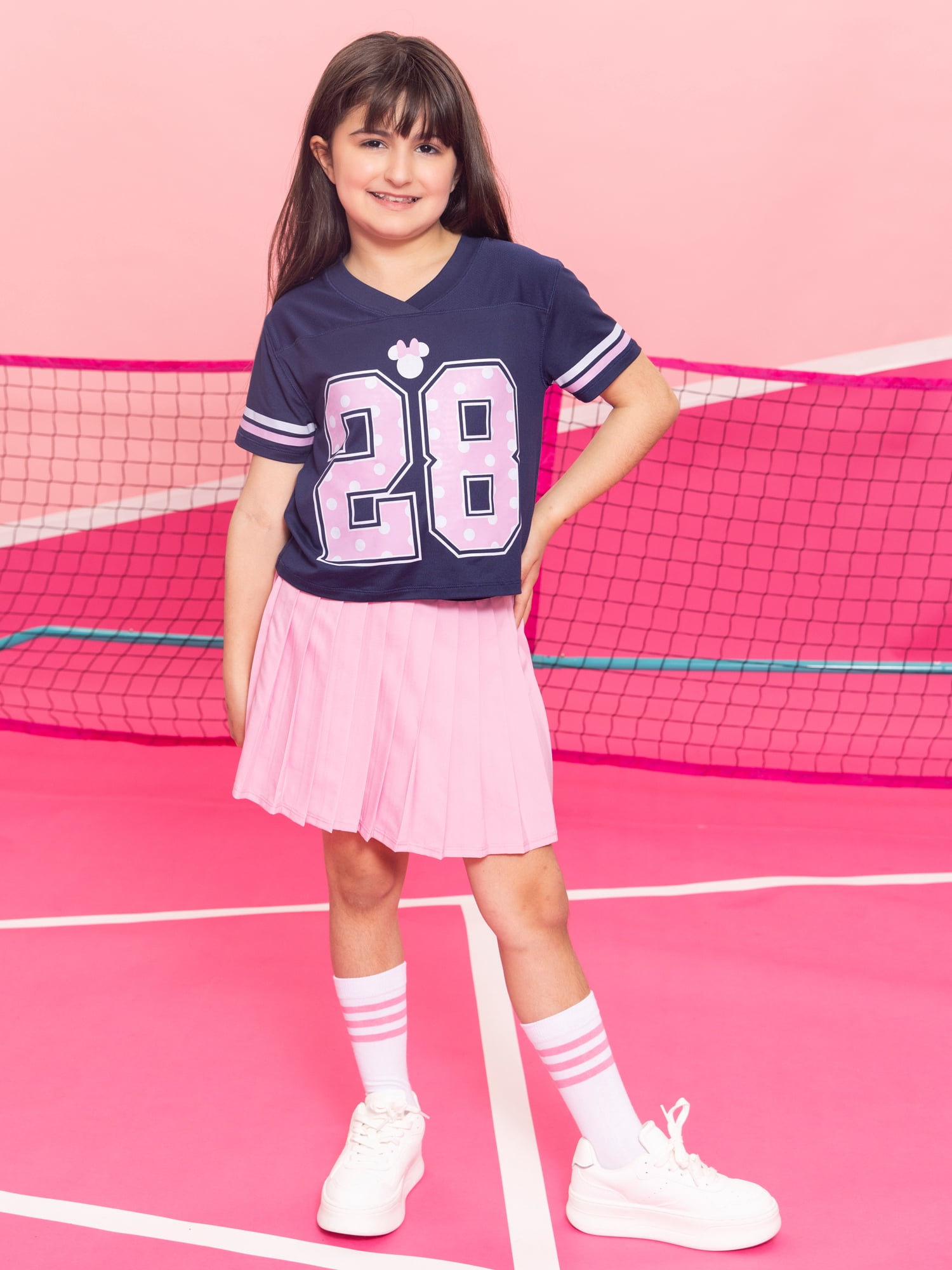 Minnie Mouse Girls Active Pleated Skort, Sizes 4-12